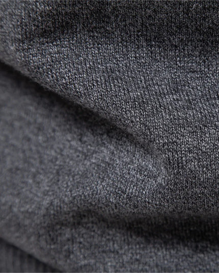 Men's Autumn Cotton Sweater - O Neck Patchwork Design, Warm Pullover