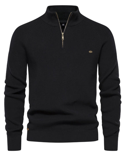 Men's Autumn Cotton Zipper Cardigan - Warm Casual Sweater