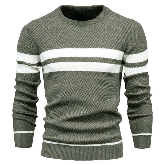 Men's Autumn Pullover - O-Neck Casual Slim Sweater
