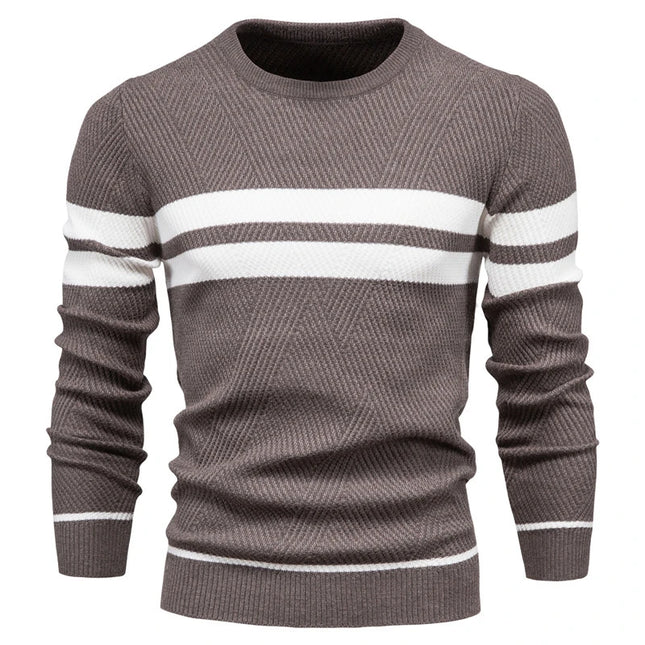 Men's Autumn Pullover - O-Neck Casual Slim Sweater