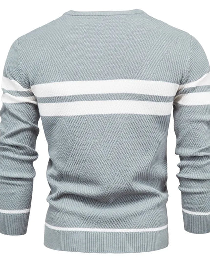 Men's Autumn Pullover - O-Neck Casual Slim Sweater