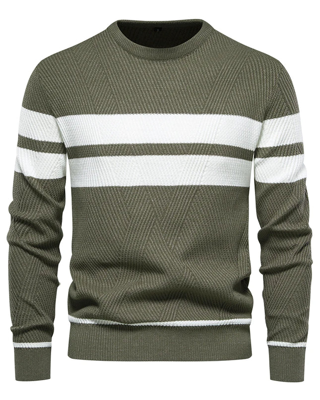 Men's Autumn Pullover - O-Neck Casual Slim Sweater