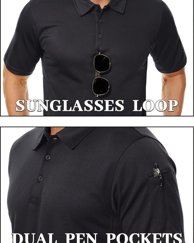 Men's Breathable Short-Sleeve Shirt - Moisture-Wicking & Quick-Dry