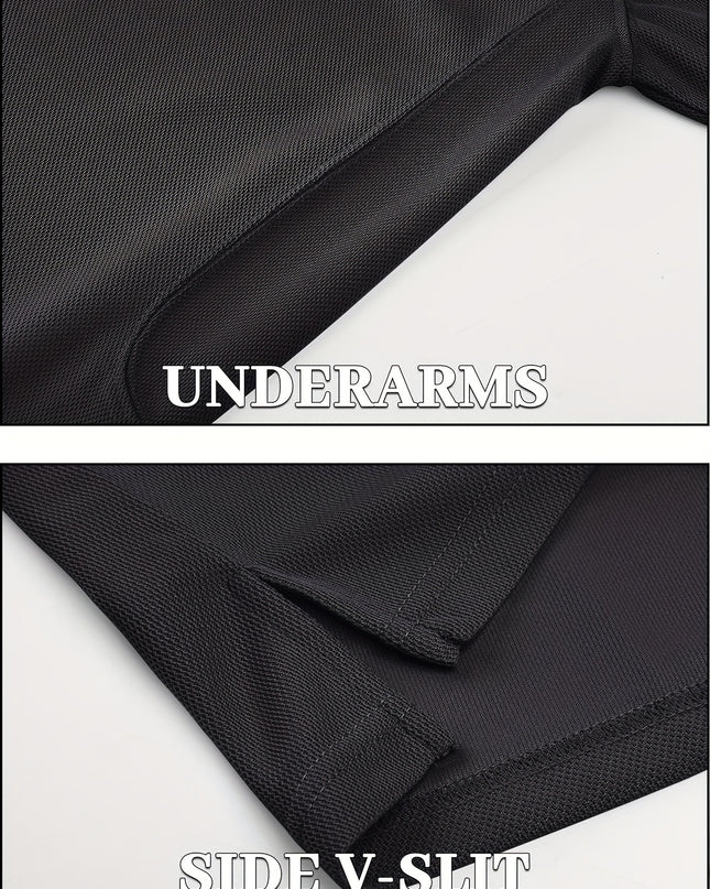 Men's Breathable Short-Sleeve Shirt - Moisture-Wicking & Quick-Dry