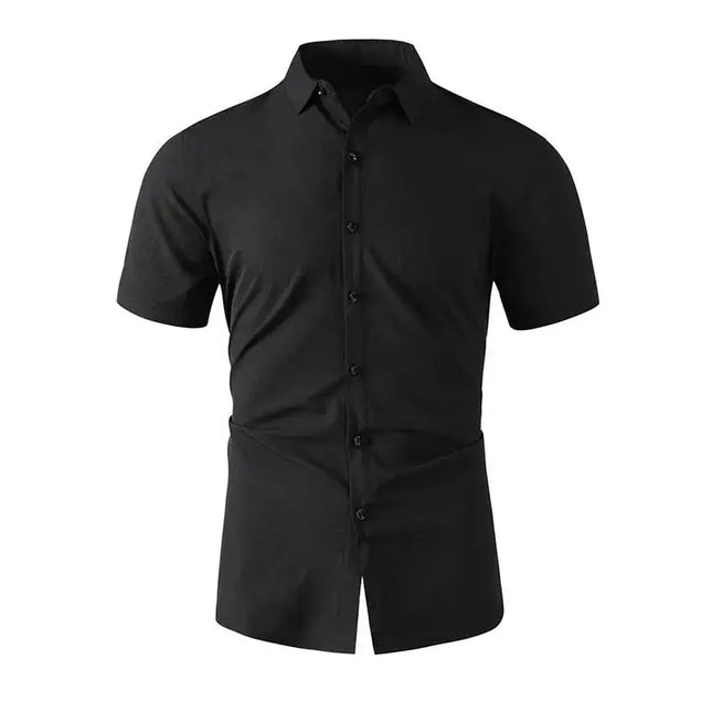 Men's Business Casual Short Sleeve Shirt - Soft, No Iron, Versatile