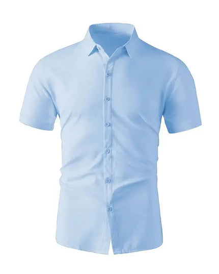 Men's Business Casual Short Sleeve Shirt - Soft, No Iron, Versatile