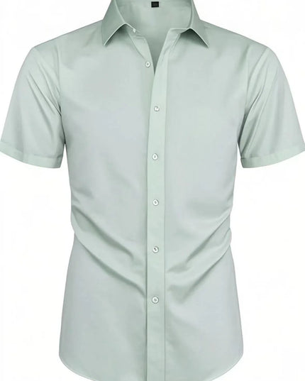 Men's Business Casual Short Sleeve Shirt - Soft, No Iron, Versatile