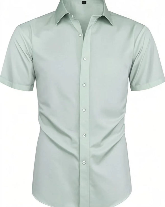 Men's Business Casual Short Sleeve Shirt - Soft, No Iron, Versatile