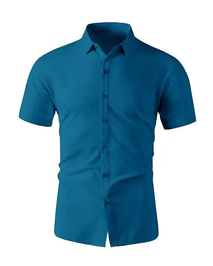 Men's Business Casual Short Sleeve Shirt - Soft, No Iron, Versatile