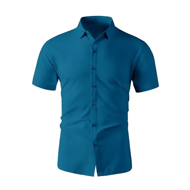 Men's Business Casual Short Sleeve Shirt - Soft, No Iron, Versatile
