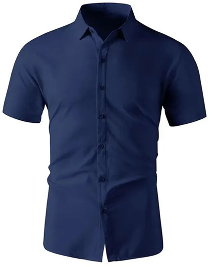 Men's Business Casual Short Sleeve Shirt - Soft, No Iron, Versatile
