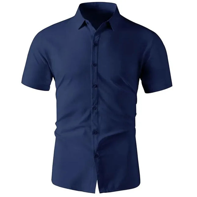 Men's Business Casual Short Sleeve Shirt - Soft, No Iron, Versatile