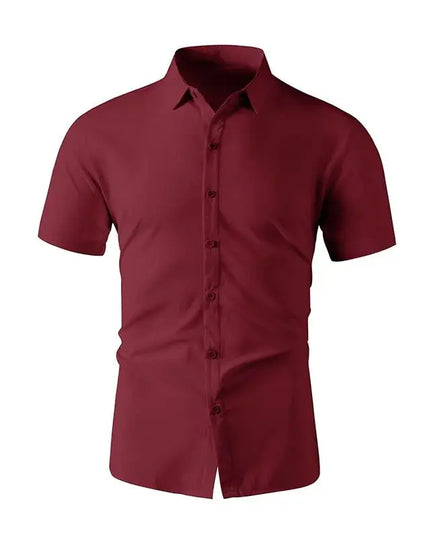Men's Business Casual Short Sleeve Shirt - Soft, No Iron, Versatile