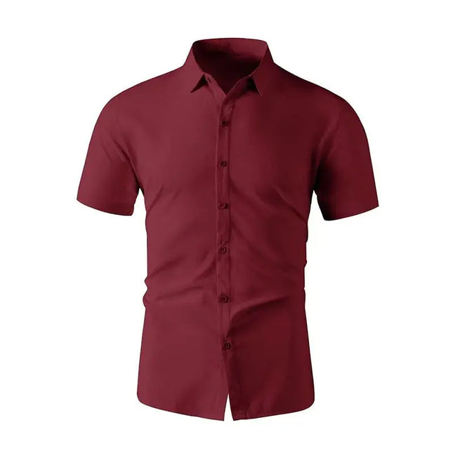 Men's Business Casual Short Sleeve Shirt - Soft, No Iron, Versatile