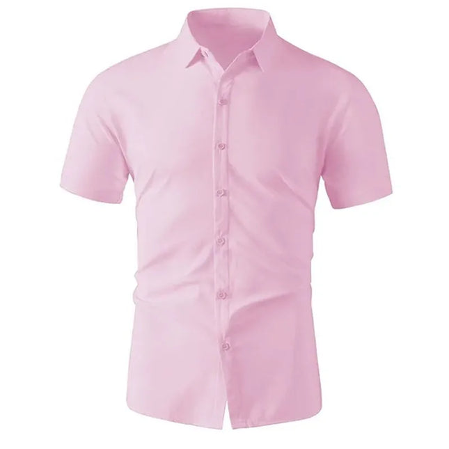 Men's Business Casual Short Sleeve Shirt - Soft, No Iron, Versatile