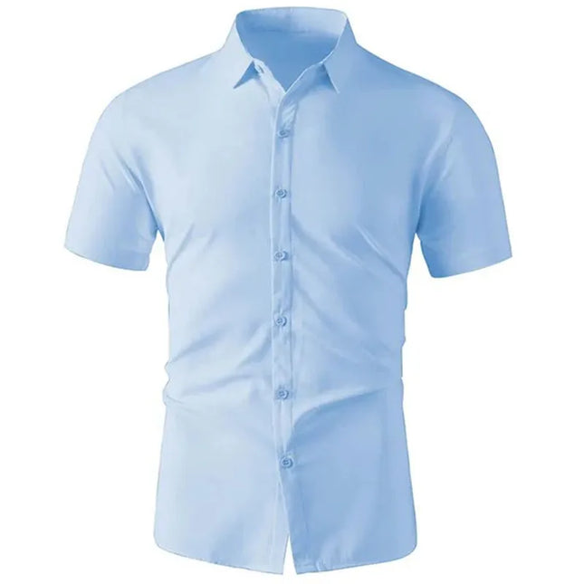 Men's Business Casual Short Sleeve Shirt - Soft, No Iron, Versatile