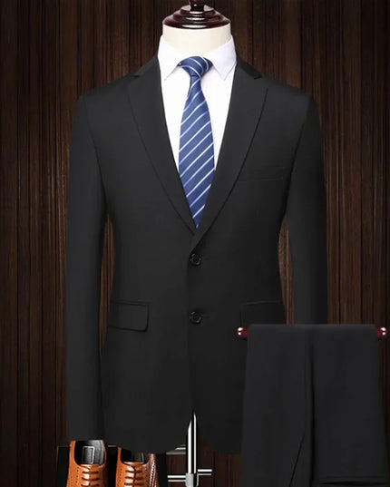Men's Business Suit Set - Blazer & Pants for Professional Style