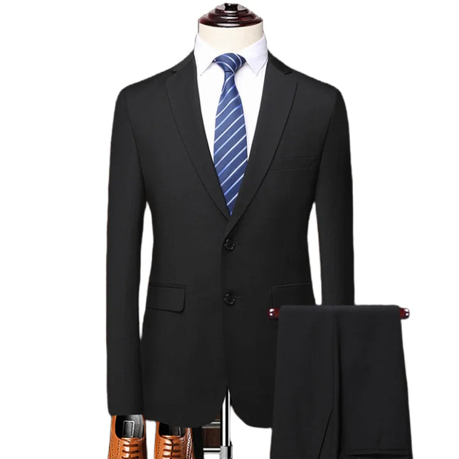 Men's Business Suit Set - Blazer & Pants for Professional Style