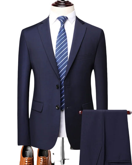 Men's Business Suit Set - Blazer & Pants for Professional Style