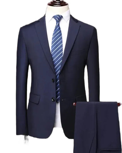 Men's Business Suit Set - Blazer & Pants for Professional Style