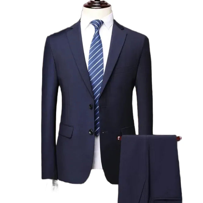Men's Business Suit Set - Blazer & Pants for Professional Style