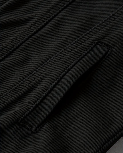 Men's Casual Black Fitted Jacket - Softshell & Versatile Style