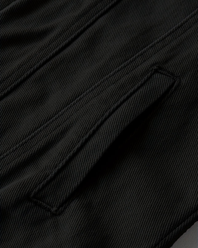 Men's Casual Black Fitted Jacket - Softshell & Versatile Style