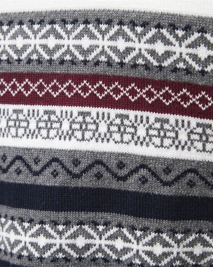 Men's Casual Cotton Sweater - Zipper Puller, Warm Winter Wear