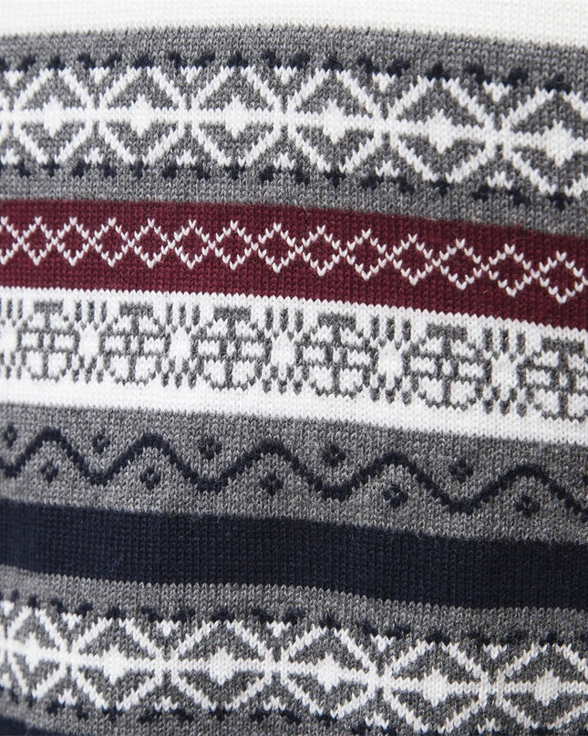 Men's Casual Cotton Sweater - Zipper Puller, Warm Winter Wear