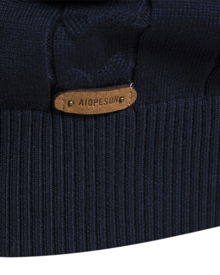 Men's Casual Cotton Sweater - Zipper Puller, Warm Winter Wear