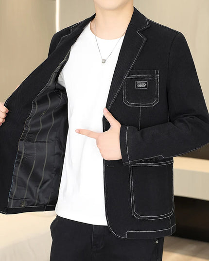 Men's Casual Denim Blazer - Ultra-Thin, Breathable Design for Versatility