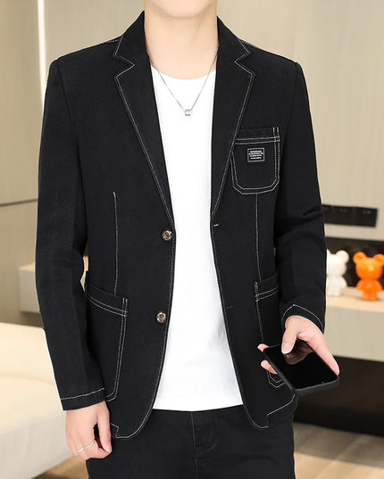 Men's Casual Denim Blazer - Ultra-Thin, Breathable Design for Versatility