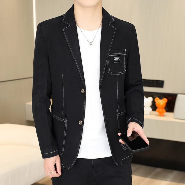 Men's Casual Denim Blazer - Ultra-Thin, Breathable Design for Versatility