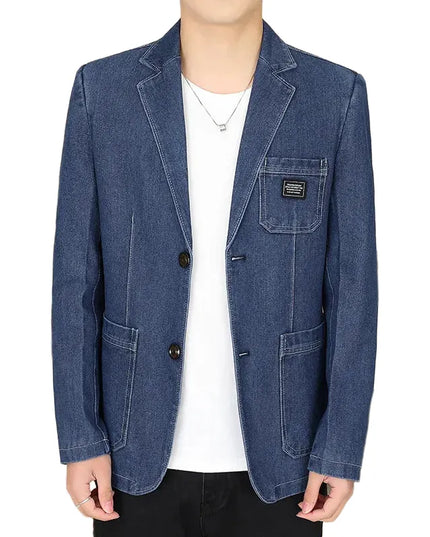 Men's Casual Denim Blazer - Ultra-Thin, Breathable Design for Versatility