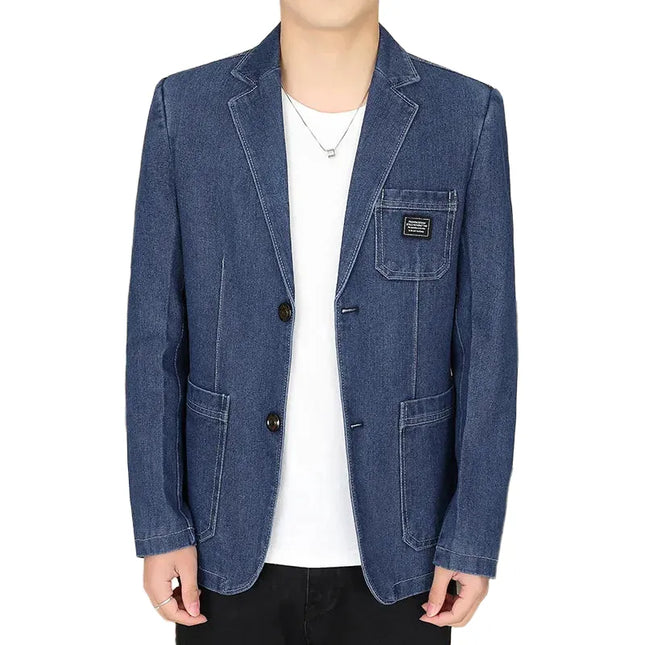 Men's Casual Denim Blazer - Ultra-Thin, Breathable Design for Versatility