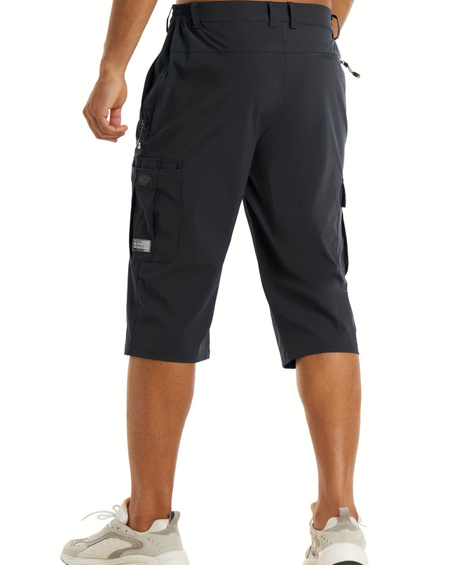 Men's Casual Hiking Shorts - Breathable Nylon, Multi-Pockets