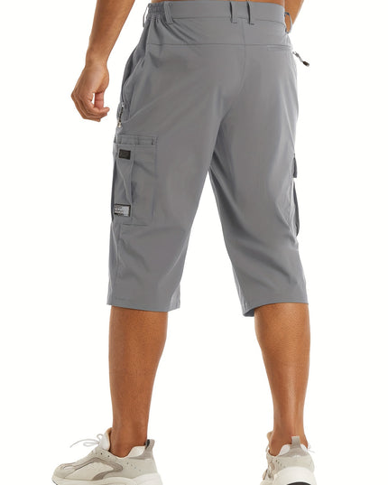 Men's Casual Hiking Shorts - Breathable Nylon, Multi-Pockets