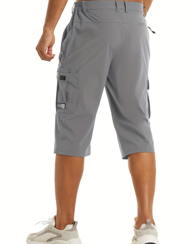 Men's Casual Hiking Shorts - Breathable Nylon, Multi-Pockets