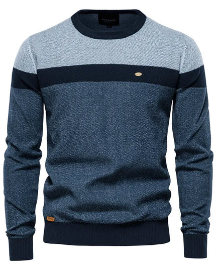 Men's Casual O-neck Cotton Sweater - Winter Knit Pullover