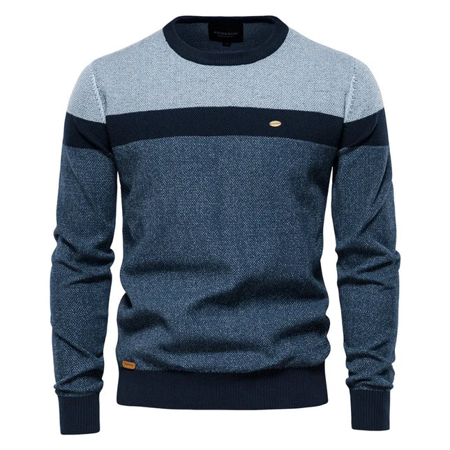 Men's Casual O-neck Cotton Sweater - Winter Knit Pullover