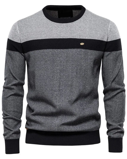 Men's Casual O-neck Cotton Sweater - Winter Knit Pullover