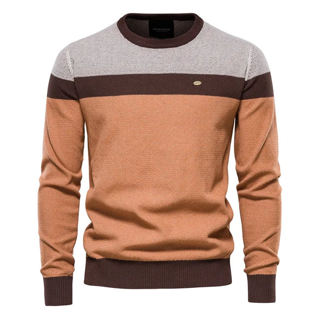 Men's Casual O-neck Cotton Sweater - Winter Knit Pullover