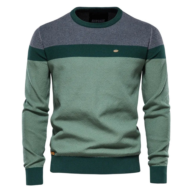 Men's Casual O-neck Cotton Sweater - Winter Knit Pullover