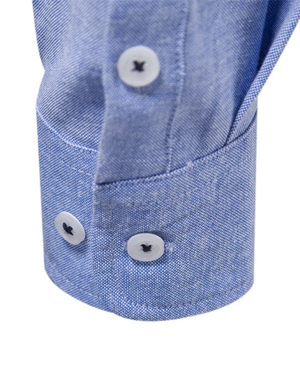 Men's Casual Oxford Shirt - Long Sleeve Button Down