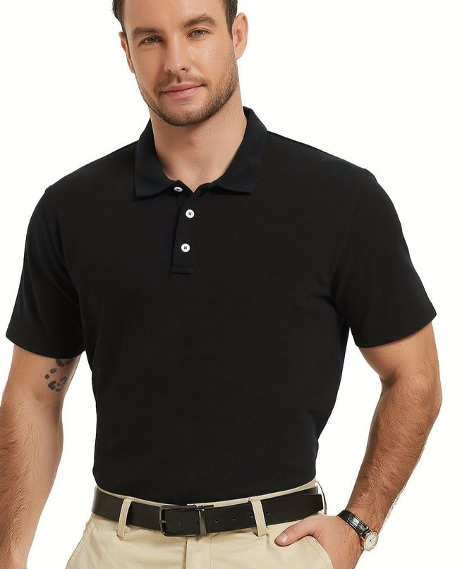 Men's Casual Polo Shirt - Breathable & Loose Fit for Outdoors