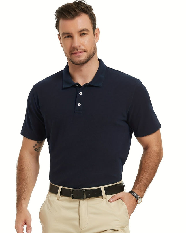 Men's Casual Polo Shirt - Breathable & Loose Fit for Outdoors