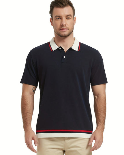 Men's Casual Polo Shirt - Breathable for Golf & Outdoor Fun