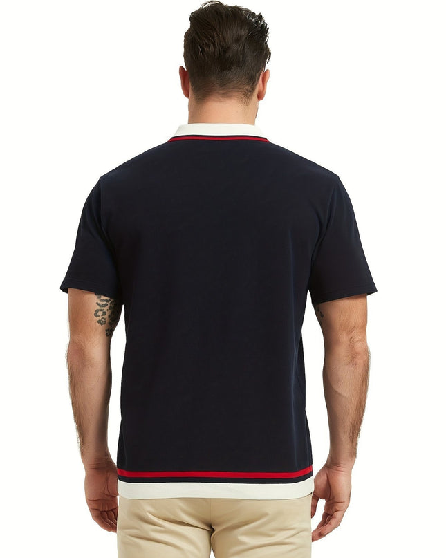 Men's Casual Polo Shirt - Breathable for Golf & Outdoor Fun