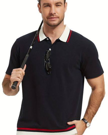 Men's Casual Polo Shirt - Breathable for Golf & Outdoor Fun