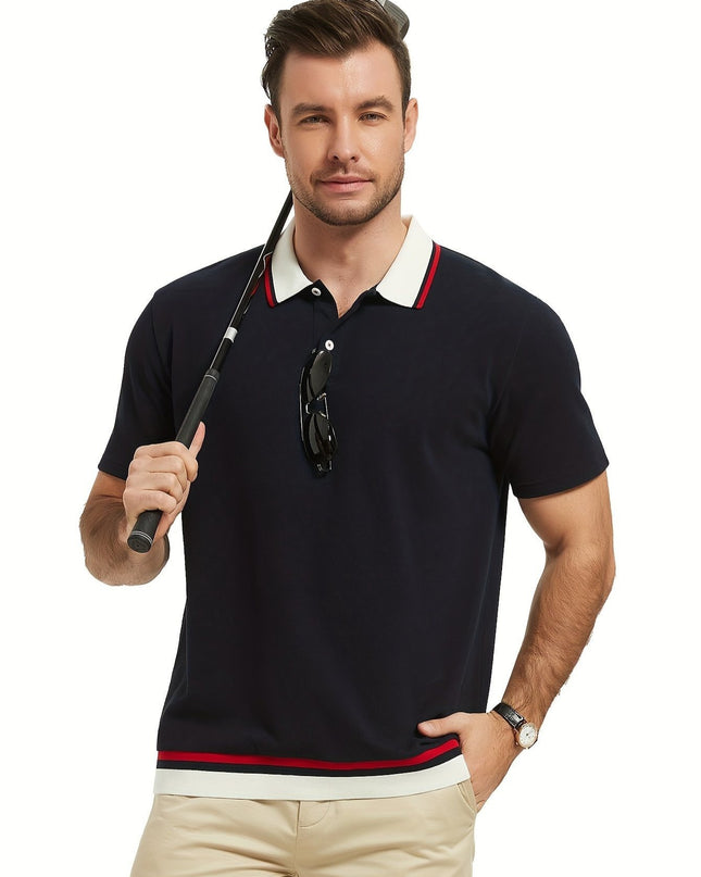 Men's Casual Polo Shirt - Breathable for Golf & Outdoor Fun